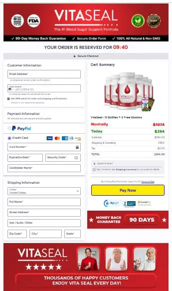 VitaSeal Checkout